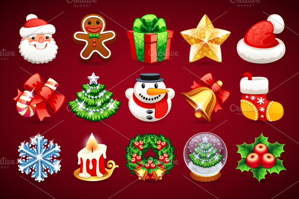 Set of Christmas Icons, an Icon by Voysla's Shop (Photo 1 of 4)
