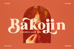 Bakojin//Modern Serif Font