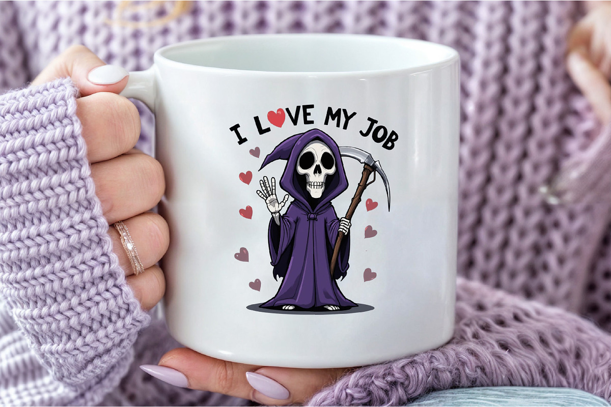 I Love My Job, Reaper Cartoon, an Illustration by DreamCafeArt (Photo 6 of 7)