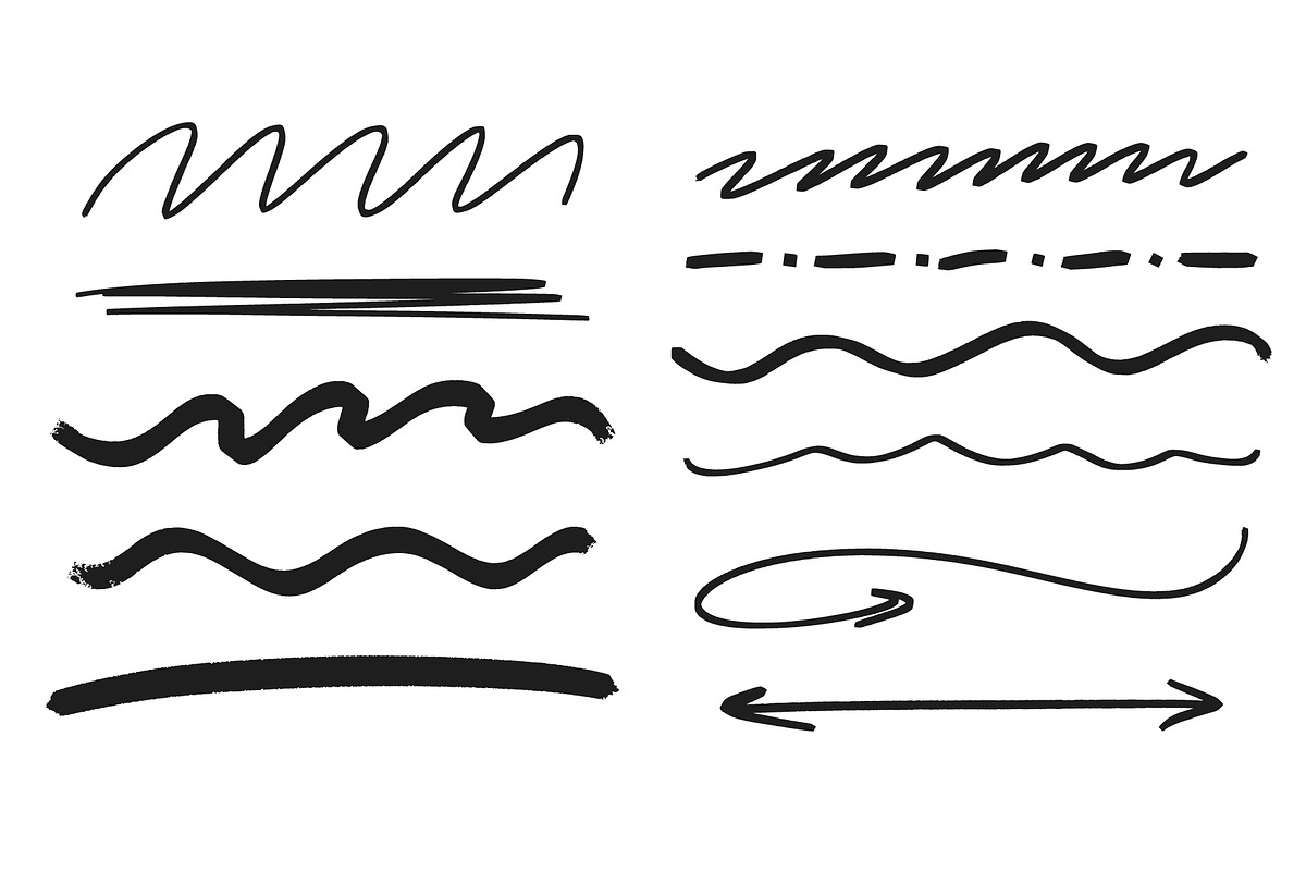 Hand drawn ink elements, a Decorative Illustration by Tati_Kli (Photo 2 of 3)