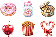 Retro Holiday Sweets PNG Clipart, an Illustration by CraftArtStudio (Thumbnail 2 of 6)