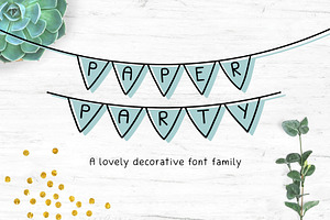 Paper Party – Font Family, a Symbol Font by maja.mint