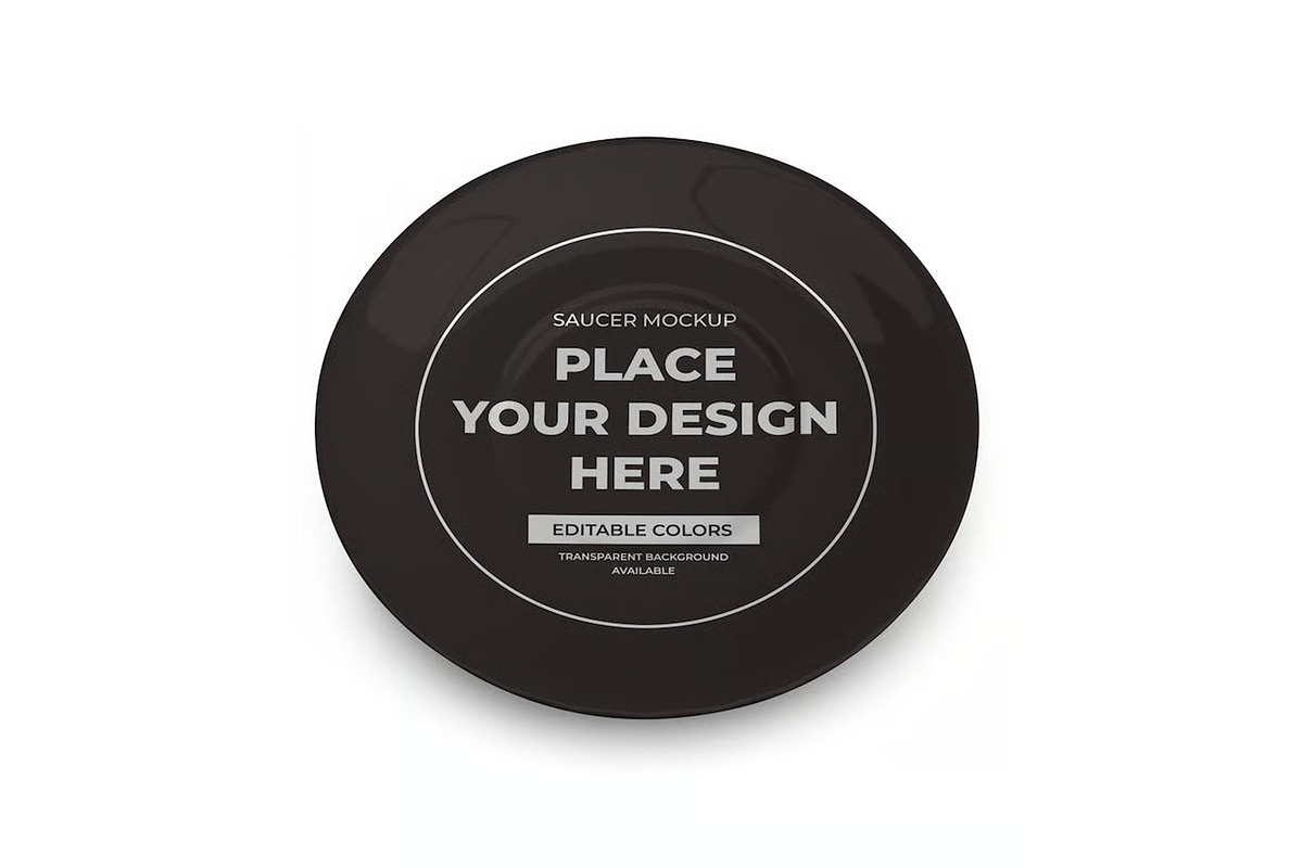 Saucer Plate Dish Mockup Template, a Household Mockup by DesignRushMarket (Photo 10 of 11)