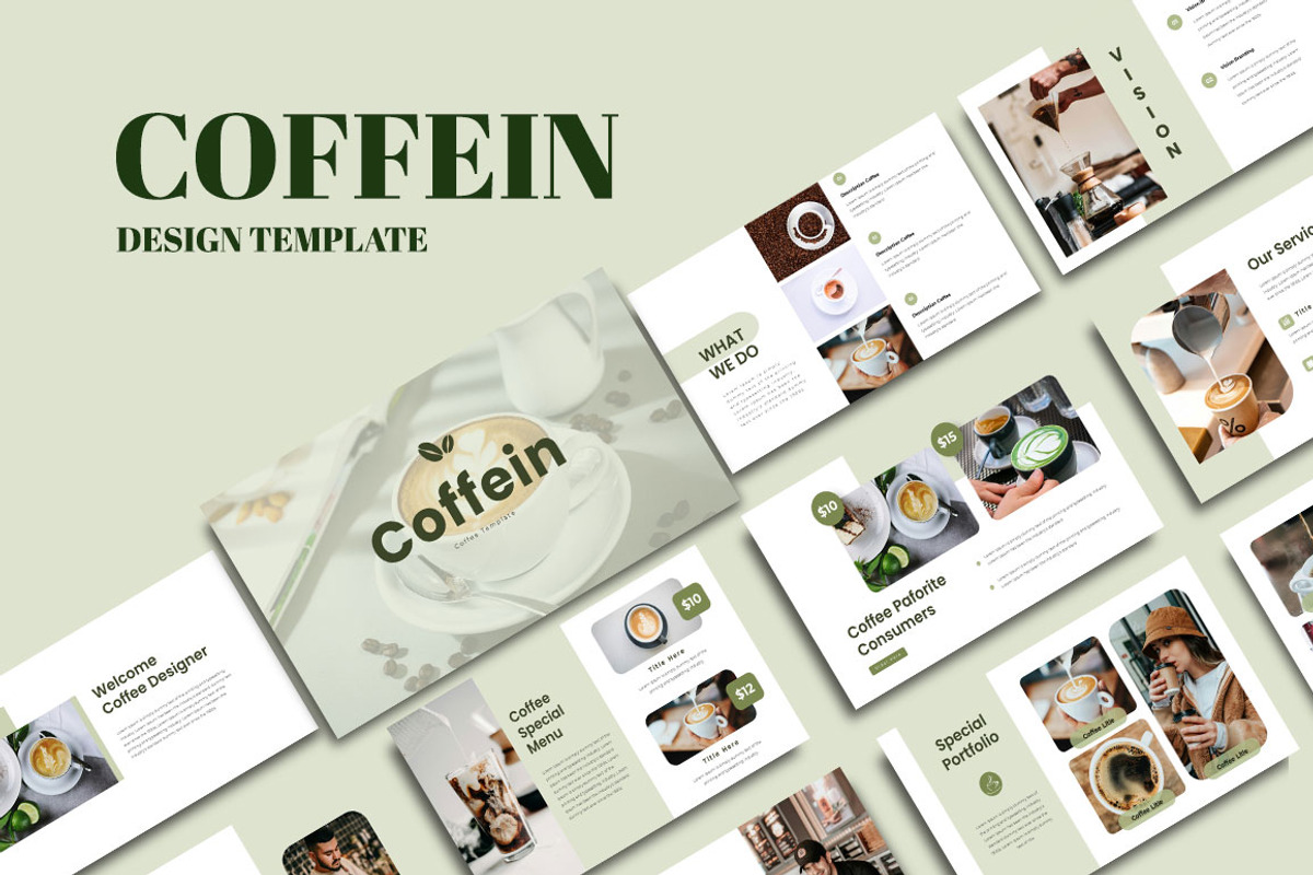 Coffein Powerpoint Template, a Presentation Template by yanindesign (Photo 1 of 5)