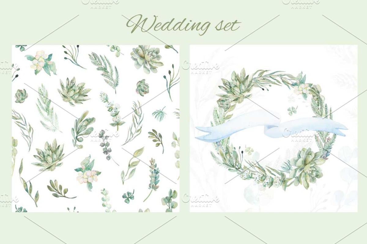 Wedding set of succulents, an Illustration by Elizaveta (Photo 5 of 6)