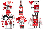 Hand-drawn Valentines Day Clipart, an Illustration by Designworld (Thumbnail 4 of 4)