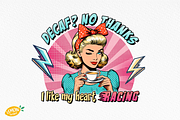 Retro Sarcastic Girl Sublimation, a Person Illustration by LemonDesign (Thumbnail 2 of 11)