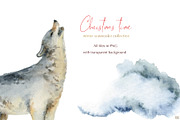 Christmas time 2. Watercolor clipart, an Animal Illustration by Elena Medvedeva (Thumbnail 3 of 10)