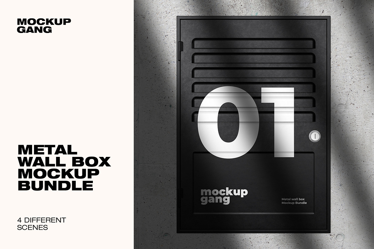 Metal Wall Box Mockup Bundle, a Household Mockup by Mockup Gang (Photo 1 of 7)