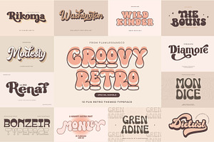Groovy Retro Special Bundle, a Handwritten Font by Flawless And Co