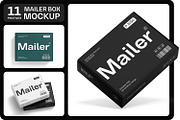 Cardboard Shipping Mailer Box Mockup, a Packaging Mockup by Ram Studio LLC (Thumbnail 1 of 14)