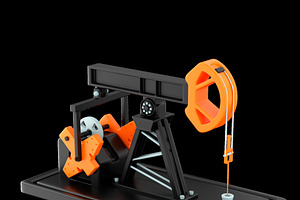 3d icon of stylized pumpjack, a Technology Illustration by Artem Varnitsin