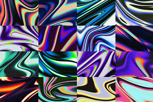 Fluid Grainy Background Gradient Set