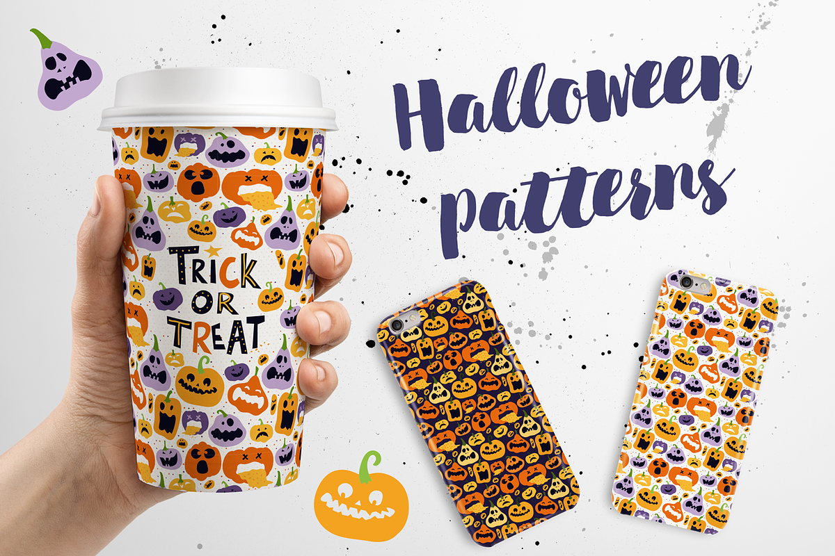 Halloween vector patterns, a Pattern Graphic by martynmarin (Photo 1 of 3)