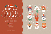 Christmas Dogs vector collection, a Decorative Illustration by 12pm-am (Thumbnail 1 of 10)
