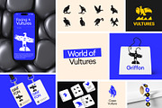 Vulture Glyph Icons, a Solid Icon by Prosymbols (Thumbnail 5 of 6)