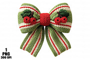 Christmas Coquette Bow Crochet Faux, an Illustration by Daily.Designs (Thumbnail 1 of 5)