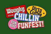 Funkio - Funky Display Sans Font, a Sans Serif Font by Sekyra Lab (Thumbnail 6 of 10)