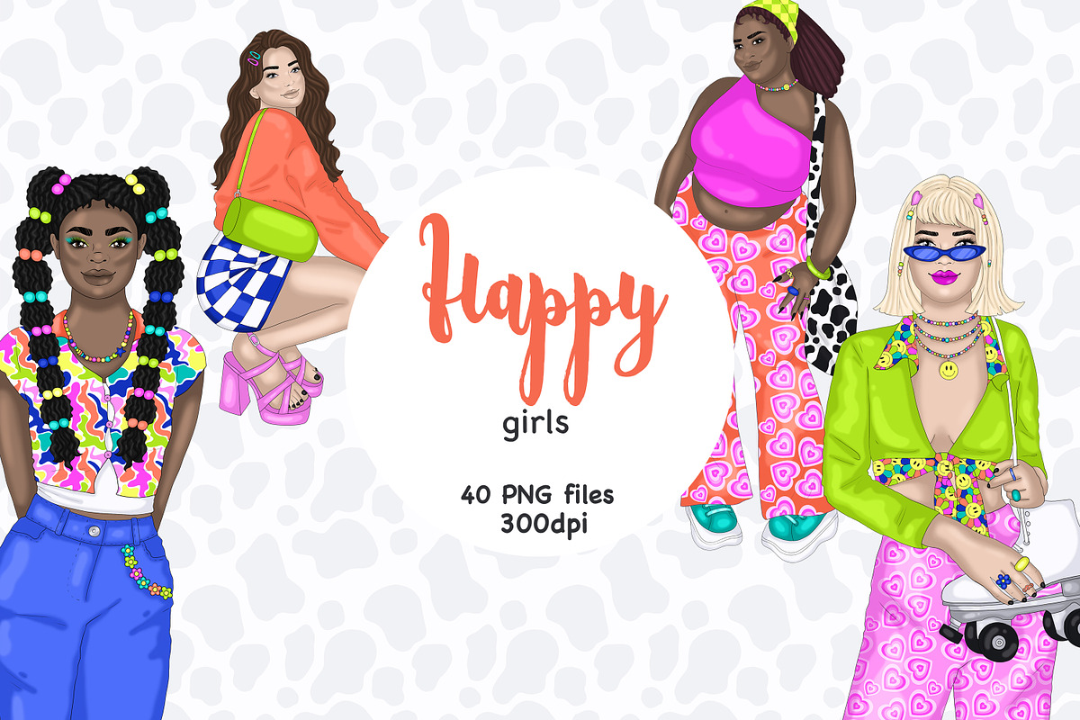 Groovy Girl Clipart | Fashion Woman, a Person Illustration by GlamArtZhanna (Photo 1 of 4)
