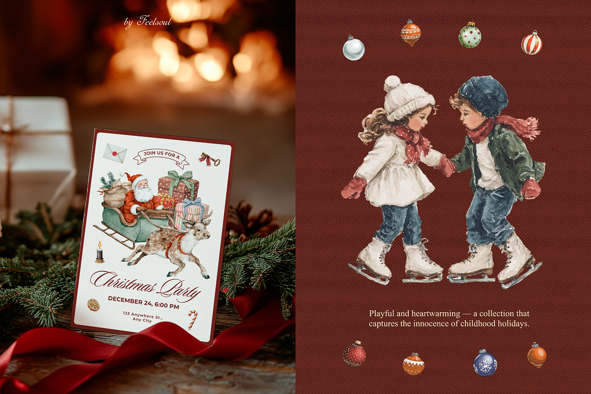 Christmas Storybook Illustrations, a Decorative Illustration by Feelsoul (Photo 4 of 11)