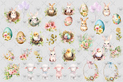 Easter Spring Clipart Watercolor, an Illustration by BigCakeBee (Thumbnail 3 of 4)