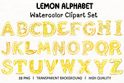 Lemon Alphabet Clipart, an Illustration by PassionPNGcreation (Thumbnail 1 of 5)