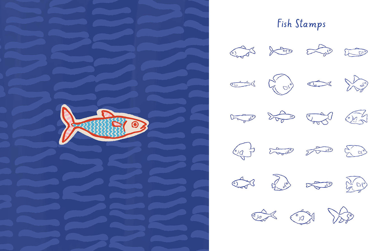 Whimsy Fish Creator for Procreate, a Brush Add-On by Pencil Twist (Photo 2 of 10)