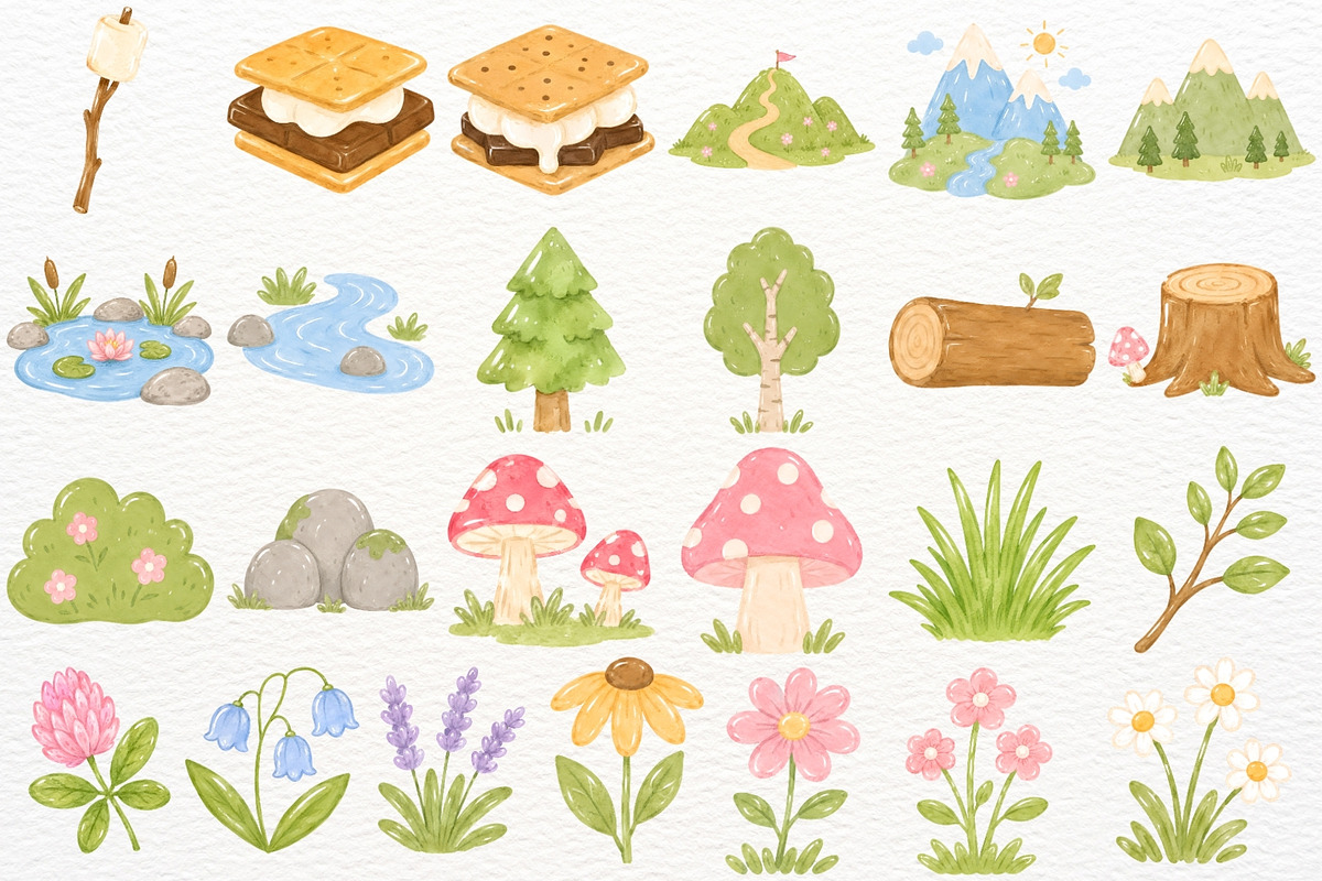 Camp Nursery Clipart Woodland Animal, a Seasonal Illustration by SugarCloudStudioArt (Photo 4 of 7)