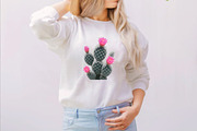 Watercolor Christmas Cactus Clipart, an Illustration by SVGArt (Thumbnail 6 of 8)