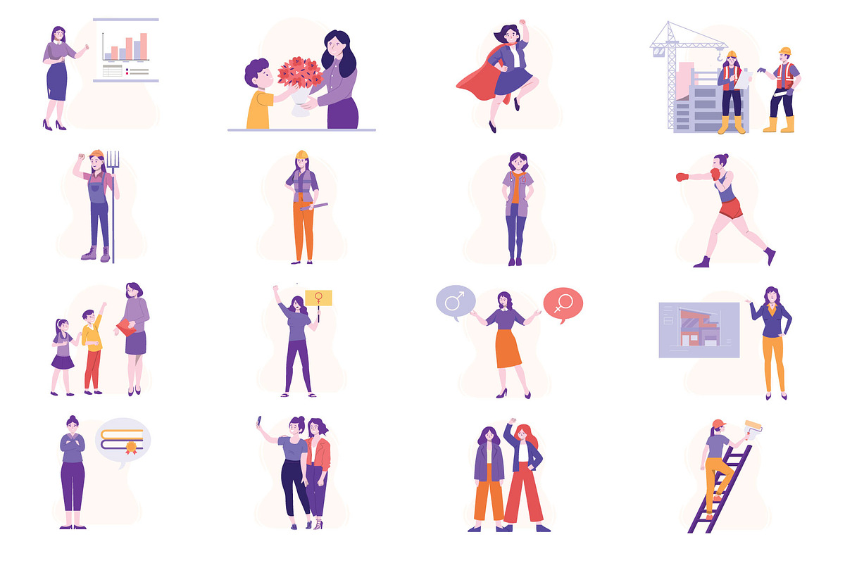 Women’s Day Illustration Pack, an Illustration by Vector Portal (Photo 4 of 5)