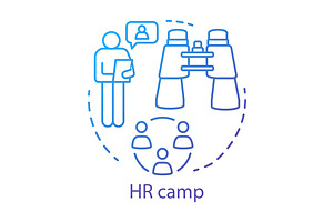 Human Resources Camp Concept Icon