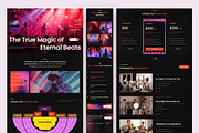 Concert Ticketing Landing Page, an UI Kit Template by peterdraw (Thumbnail 2 of 3)