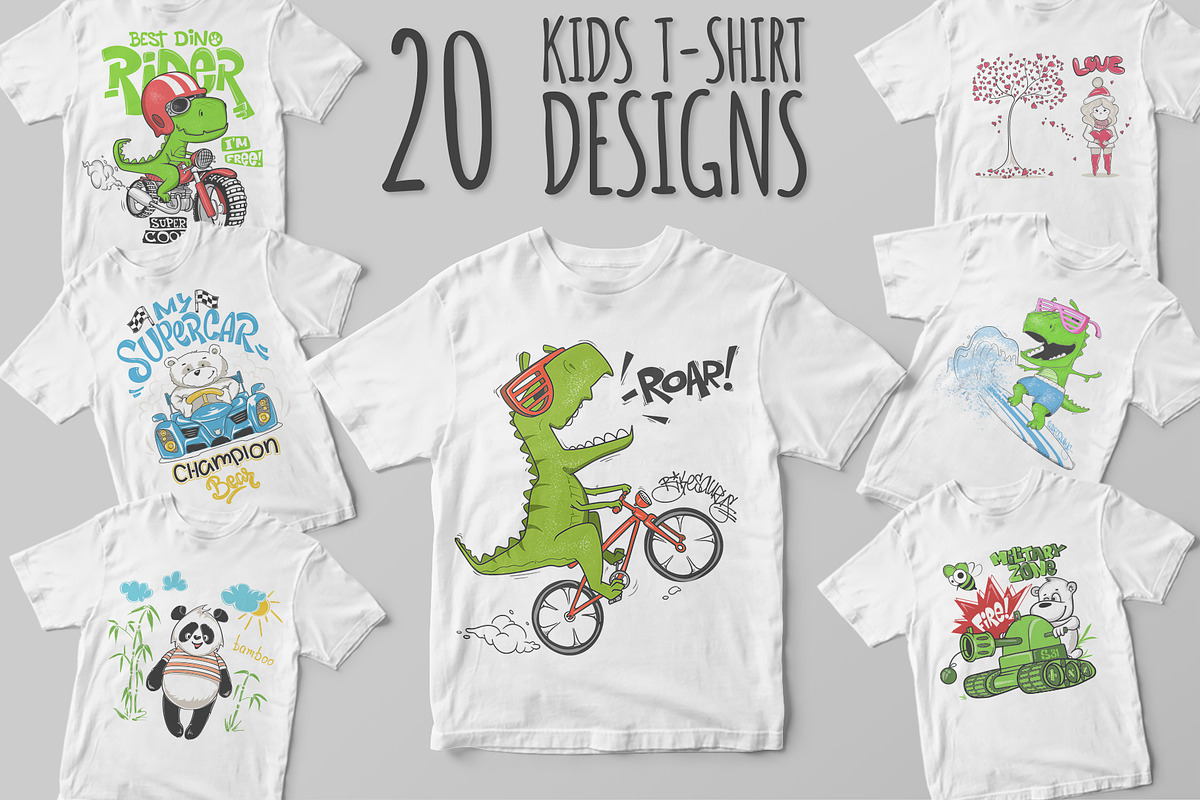 20 Kids t-shirt design., an Illustration by Urbanshop (Photo 1 of 2)