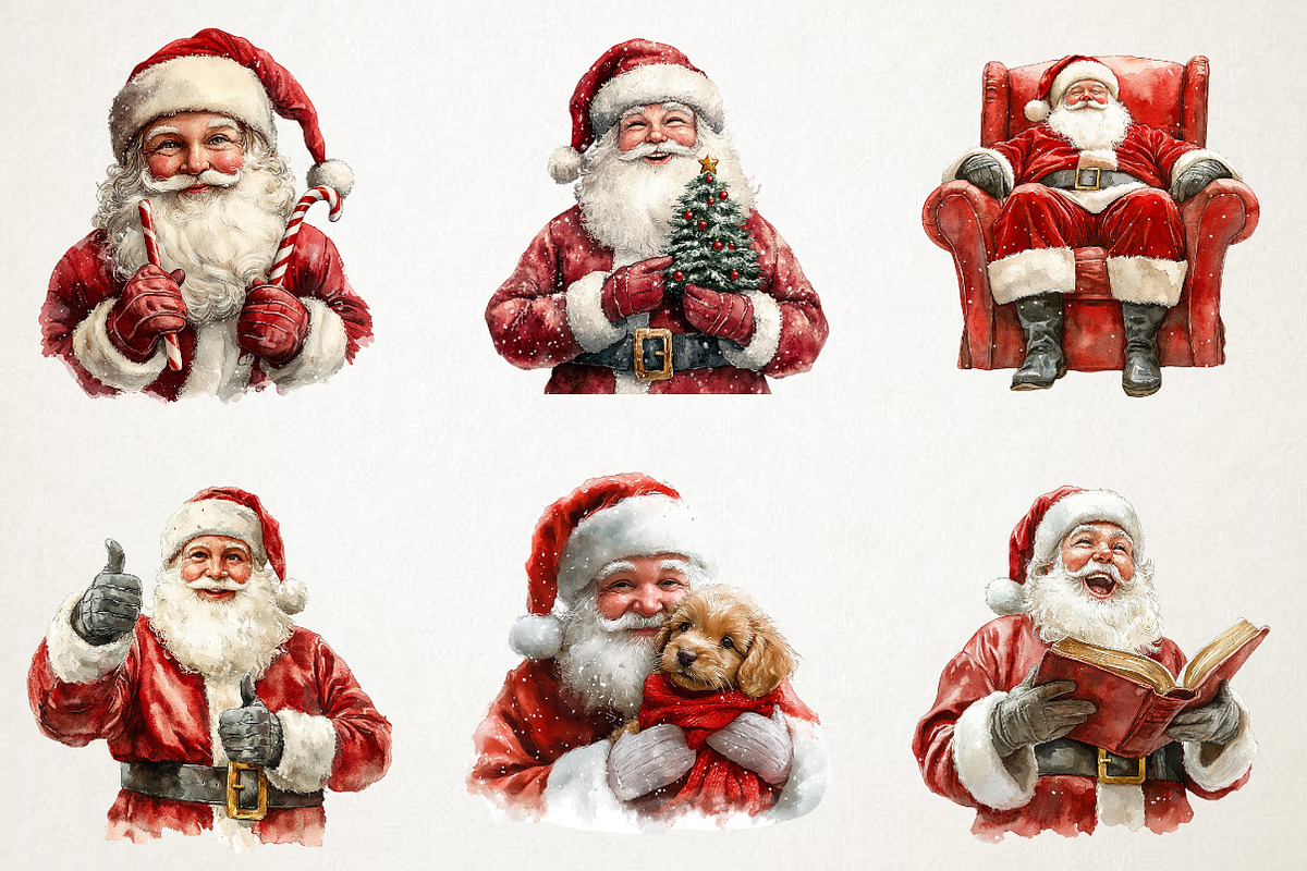 Jolly Santa PNG Clipart, an Illustration by RobertsArt (Photo 6 of 7)