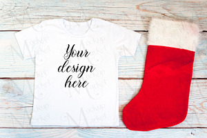 Kids Christmas T-shirt Mockup Bundle