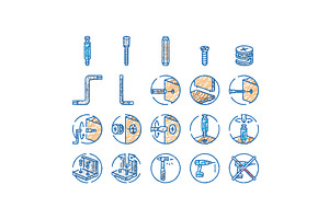 assembly furniture instruction icons, an Object Illustration by pikepicture