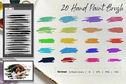 20 Grunge Paint Brush Stroke Collect, an Object Graphic by zahidhossainalif (Thumbnail 1 of 3)