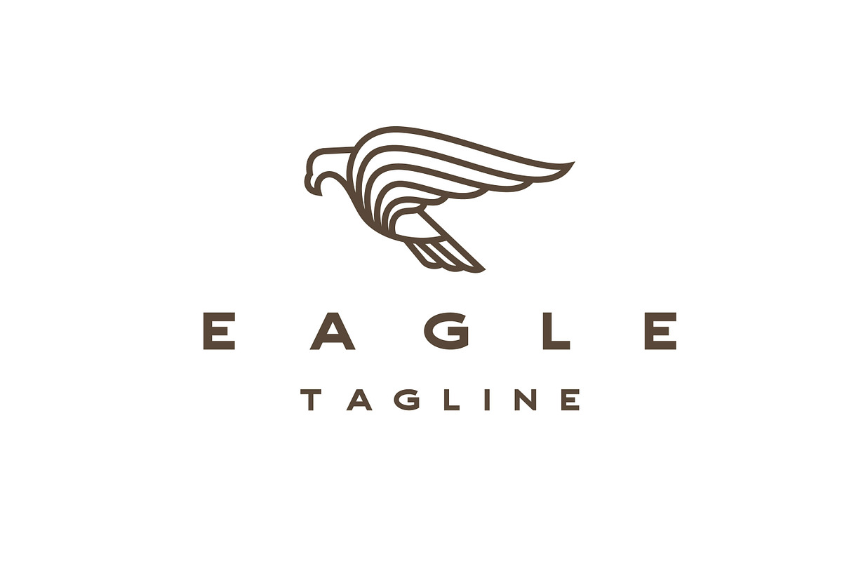 Line Art Eagle Logo Design Vector, a Branding & Logo Template by Weasley99Store