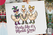 Funny Mardi Gras Goose Coquette Bow, an Illustration by Designking (Thumbnail 1 of 5)