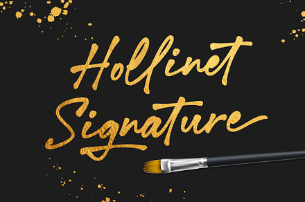 Hollinet Signature, a Handwritten Font by Siwox Studios