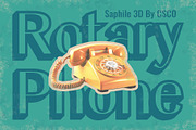 Saphile 3D, a Sans Serif Font by Craft Supply Co. (Thumbnail 3 of 8)