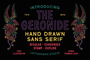 The Geronide - Hand Drawn Sans Serif, a Font by Letterhend Studio (Thumbnail 1 of 10)