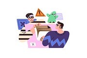 Internet scam, online fraud concept, a Finance Illustration by PaperTrident (Thumbnail 6 of 9)