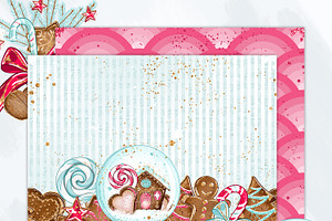 Christmas Gingerbread Digital Paper