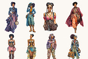 African Steampunk Girls Clipart, a Person Illustration by Design Scotch (Thumbnail 2 of 8)