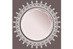 Winter Vector Round Frane With, an Object Graphic by FineArtStudio