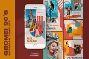 Geomei 90' Instagram Templates, a Social Media Template by Azruca (Thumbnail 1 of 9)