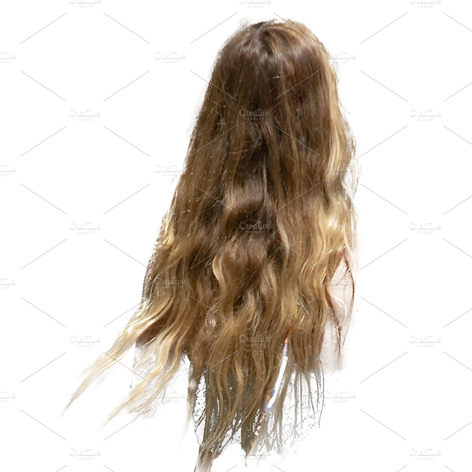Woman bright brown hair isolated photo, a Beauty & Fashion Photo by DanFLCreativo