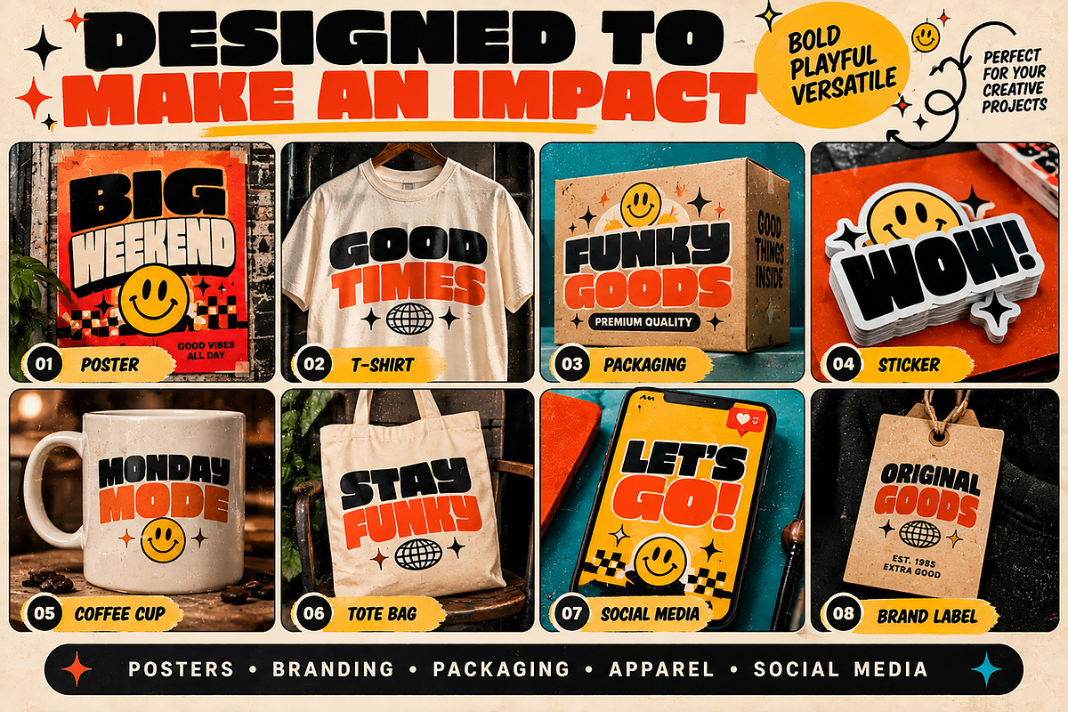 Monday Heavy, a Sans Serif Font by Wow Magic (Photo 2 of 5)