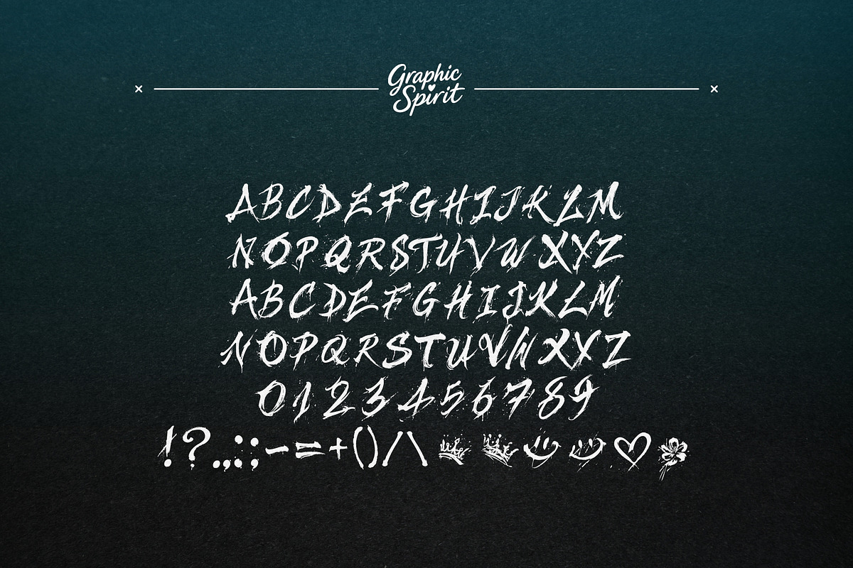Liquid Handwritten Brush Font, a Handwritten Font by Graphic Spirit (Photo 12 of 12)